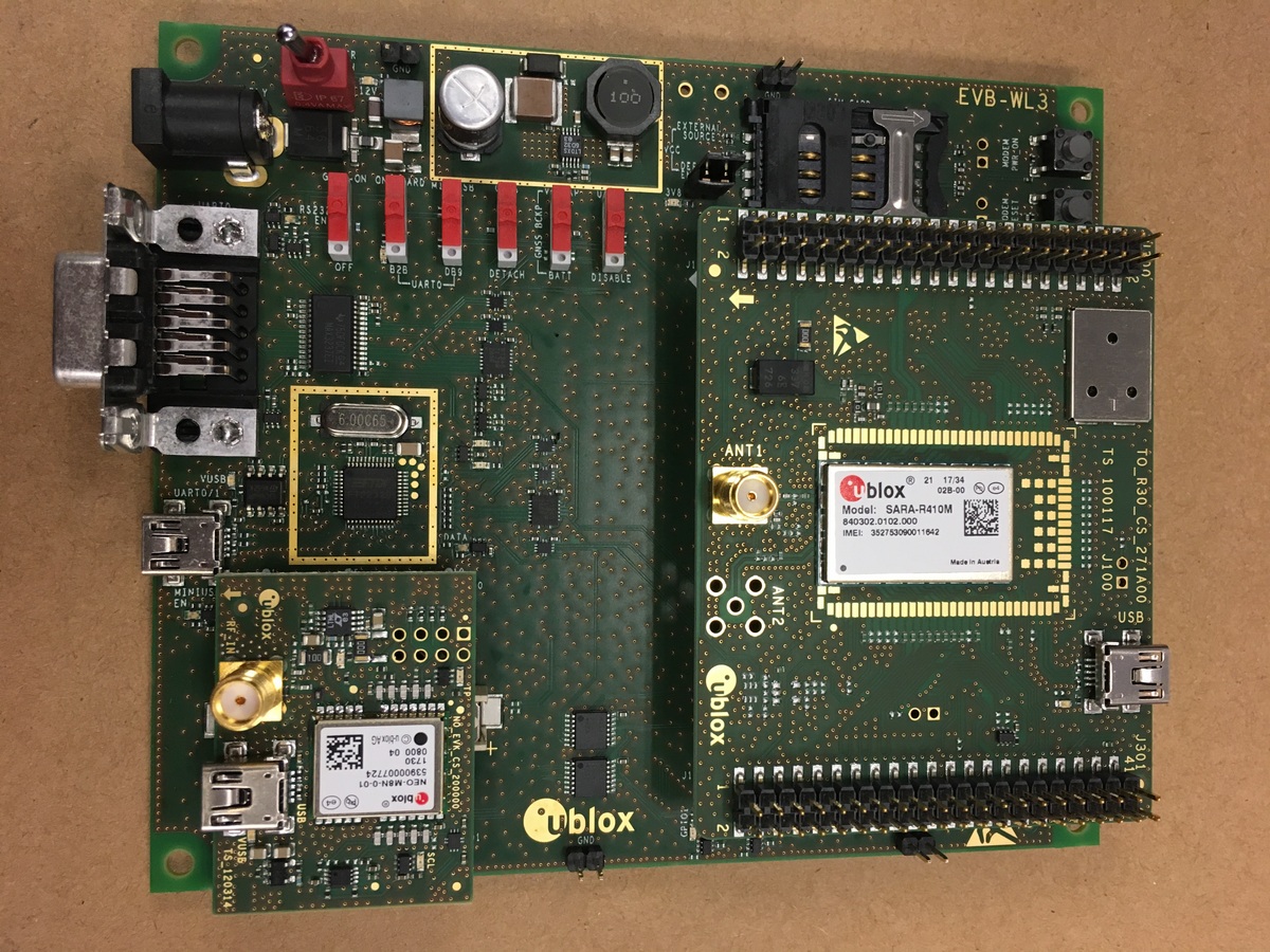 u-blox CAT-M1 and NB-IoT module evaluation kit