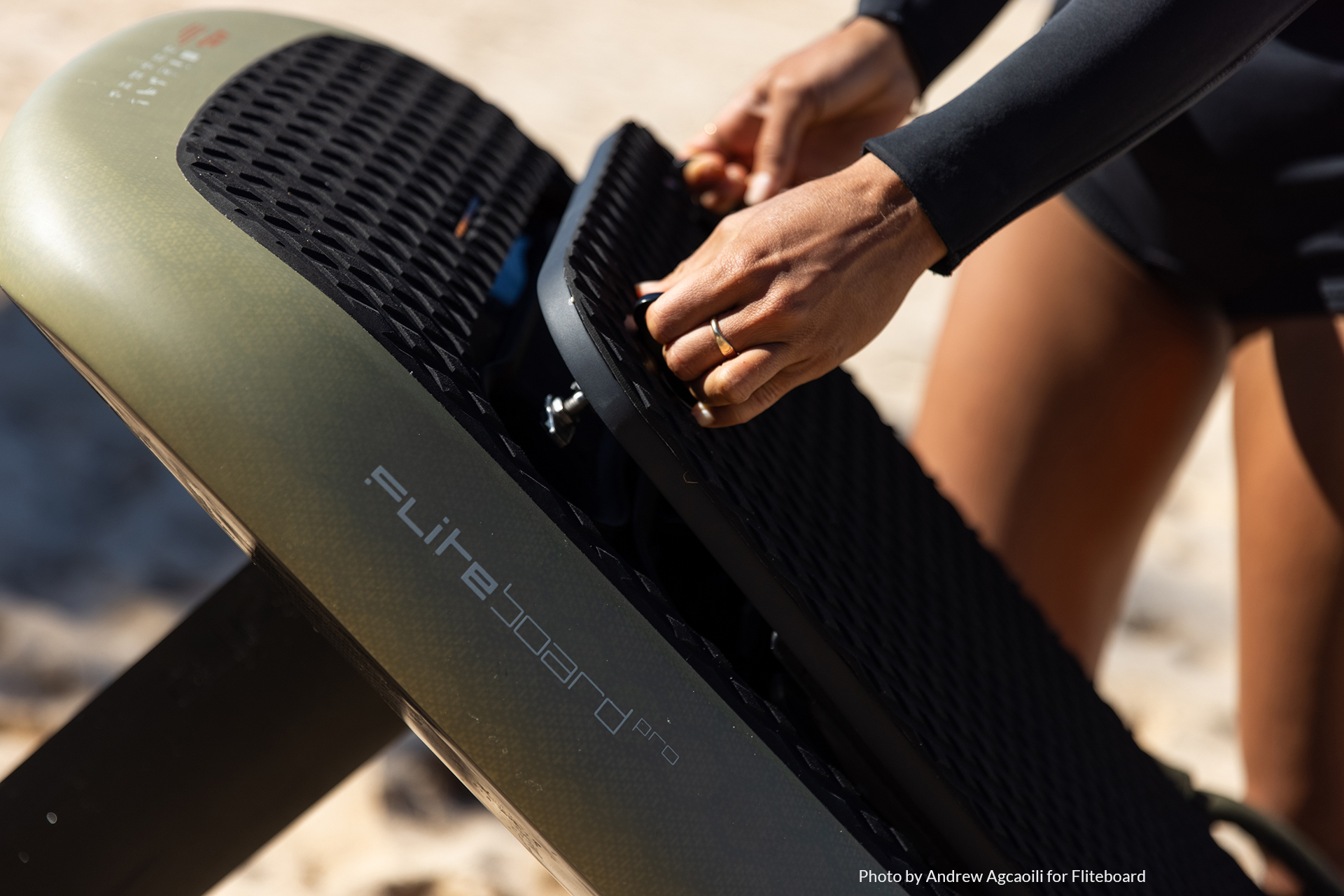 Close-up of the Fliteboard